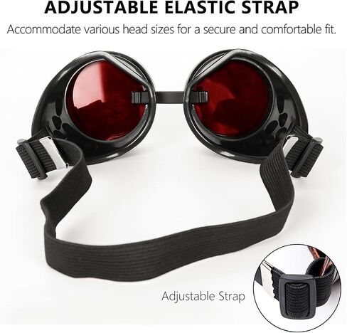 Vintage Steampunk Goggles Cosplay Mad Scientist Goggles Adult Steam Punk Googles for Men, Women, Kids & Halloween in Saudi Arabia