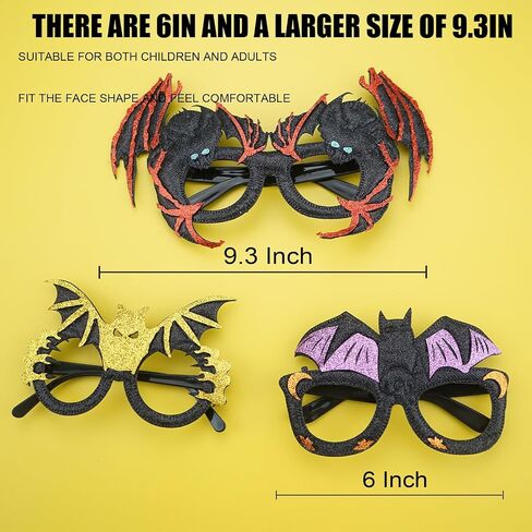Halloween Glasses for Kids Adults - Halloween Party Favors Funny Glitter Eyeglasses Frames for Holiday Gifts Prizes Games Costume Accessories Decorations in Saudi Arabia