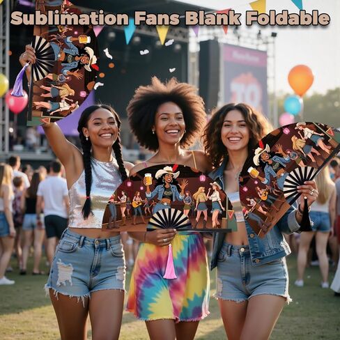 15pcs تسامي المعجبين مجموعة قابلة للطي فارغة - بوليستر بيضاء اليد مروحة نقل حرارة المشجعين clack تسامي ، تسامي الفراغات مروحة المعجبين مع 7 شرابات اللؤلؤ وأشرطة 2 للرقص ، الزفاف ، ديسكو ، الكنيسة in Kuwait