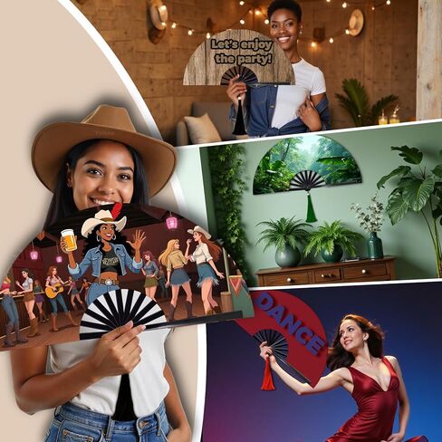 15pcs تسامي المعجبين مجموعة قابلة للطي فارغة - بوليستر بيضاء اليد مروحة نقل حرارة المشجعين clack تسامي ، تسامي الفراغات مروحة المعجبين مع 7 شرابات اللؤلؤ وأشرطة 2 للرقص ، الزفاف ، ديسكو ، الكنيسة in Kuwait