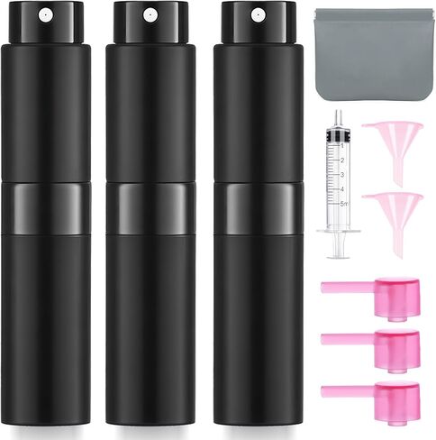 6 Pack 8ML Empty Perfume Atomizer Cologne Travel Spray Bottle for Refill Portable Cologne Dispenser Mini Sprayer for Women Men Twist Tpye in Kuwait