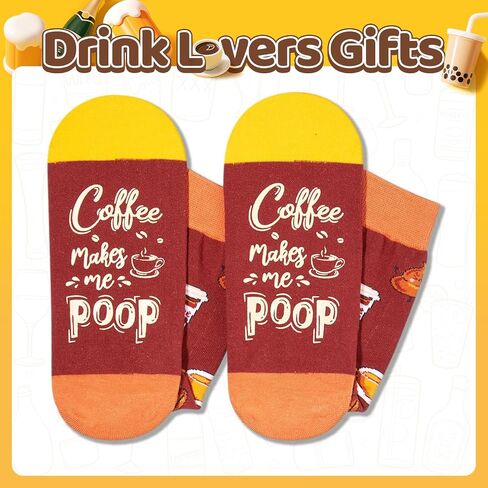Zmart Funny Novelty Coffee Gifts Coffee Socks for Women Men, Coffee Lovers Gifts for Teens Students, Coffee Drinking Gifts in Saudi Arabia