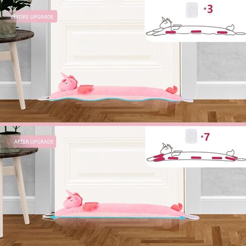 Under Door Draft Stopper Decorative Wind Stopper 36 inch for Door & Window, Weighted Animal Air Draft Stopper Snake Noise Blocker for Bottom of Door with Hanging Loops - Unicorn in Saudi Arabia