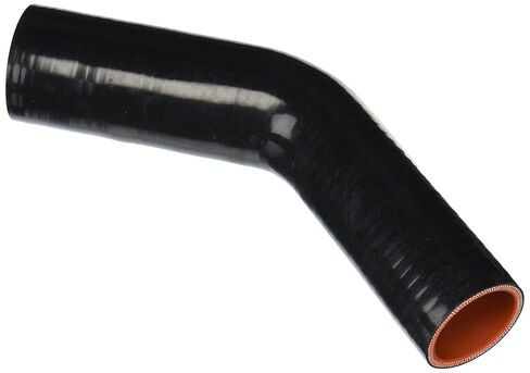 HPS Htser45-175-200-b-b-b-blk درجة حرارة عالية 45 درجة 45 درجة مخفض خرطوم مقرن المرفق ، 75 رطل واحد الضغط ، 4 "طول الساق على كل جانب ، 1-3/4"> 2 "معرف ، أسود in Kuwait