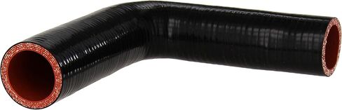 HPS HTSER90-125-138-BLK السيليكون عالية درجة الحرارة 40 درجة 90 درجة مخفضة الكوع خرطوم مقرن ، 75 PSI الحد الأقصى للضغط ، 4 "طول الساق على كل جانب ، 1-1/4"> 1-3/8 "معرف ، أسود. in Kuwait