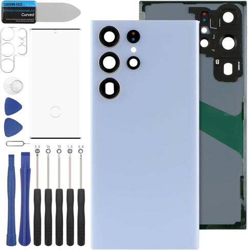 Back Cover Glass Replacement for Samsung Galaxy S23 Ultra 5G 2023 Rear Back Glass Replacement with Repair Tool Kits(Color: Green) in Saudi Arabia