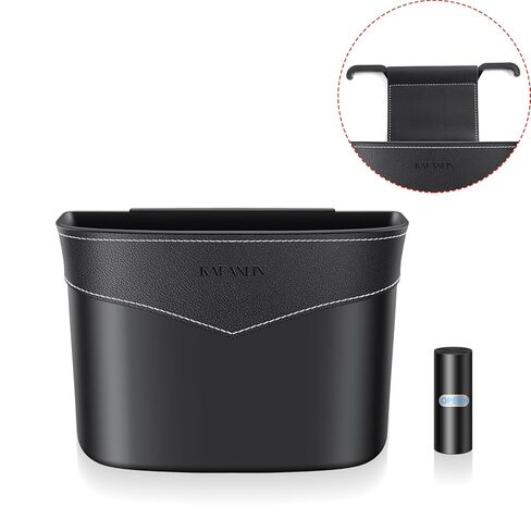 سلة المهملات CAN MINI TRASH STHERENIZER مع أكياس القمامة البلاستيكية أكياس السيارات الصغيرة صندوق القمامة للمكتب المنزلي للسيارات باب السيارة الإكسسوارات في المقعد الخلفي (CAN TRASH CAN) in Kuwait