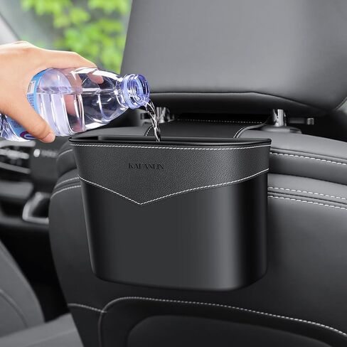 سلة المهملات CAN MINI TRASH STHERENIZER مع أكياس القمامة البلاستيكية أكياس السيارات الصغيرة صندوق القمامة للمكتب المنزلي للسيارات باب السيارة الإكسسوارات في المقعد الخلفي (CAN TRASH CAN) in Kuwait