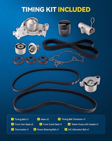 PHILTOP Timing Belt Kit for 2000-2004 Xterra 3.3L, 1999-2004 Frontier 3.3L, 1996-2000 Pathfinder 3.3L, 1997-2000 QX4 3.3L Engine Timing Belt Kit in Saudi Arabia