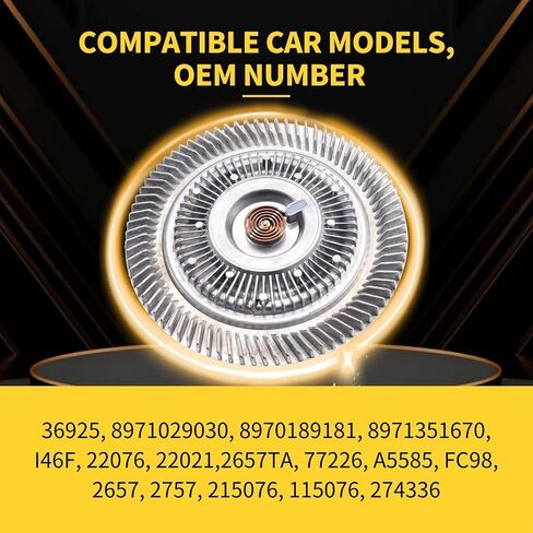 Engine Cooling Fan Clutch 2657 Compatible with Isuzu Rodeo/Trooper,Toyota 4Runner / Land Cruiser/Pickup / T100 V6 1993-1994 in Saudi Arabia