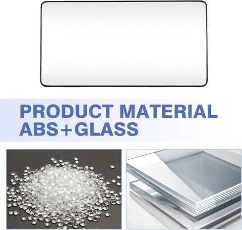 SLIMI 1 PC Car Mirror, Universal Sunvisor Cosmetic Mirror, HD Sun-shading Vanity with Strap, Driver/Passenger Sun Visor Mirrors, for Most Cars, Trucks, SUVs (Black) in Kuwait