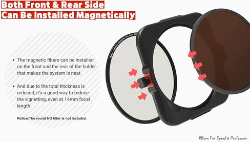 Kase Armour Entry Level Filter Kit,Include Magnetic 100mm Metal Square Filter Holder & 95mm Magnetic CPL/ND64 Filters & 100x150mm Soft GND0.9 Filter & 67/72/77/82mm Adapters Rings in Saudi Arabia