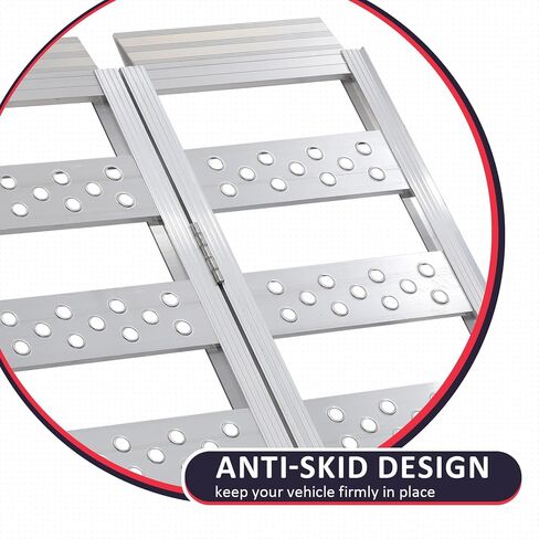 منحدرات Pensun Tri-Fold مع Datch ، منحدرات تحميل الألومنيوم كاملة العرض مع أحزمة تحميل ، منحدر لحام يدوي للدراجات النارية ، ATVs ، الشاحنات ، المنفخات الثلجية مع 1600ibs كحد أقصى /535 رطل لكل قسم in Saudi Arabia