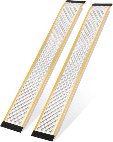 سلالم تحميل من الألومنيوم ثقيلة 2-Pack ، سعة 880 رطل ، منحدرات سقيفة مضادة للانزلاق لدراجة نارية/دراجة نارية ATV/العشب إلى المرآب/السقيفة/الحظيرة in Kuwait
