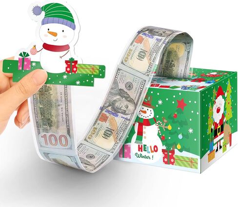 Christmas Money Box for Cash Gift, Pull Money Box for Surprising Gift, Kids or Adults Cash Gift Wrap Box 2 Pcs in Kuwait