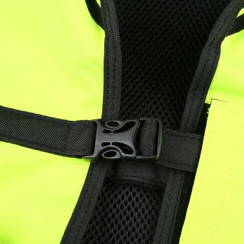 TCMT Aircbag دراجة نارية Airnest Air Bag Vest Hi الرؤية مع 2 CO2 خرطوشة (L ، أسود + أصفر الفلورسنت) in Saudi Arabia