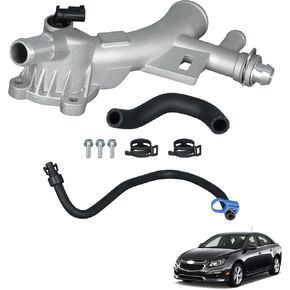 902-846 مبرد ترموستات سائل ترموستات من الألومنيوم مع خراطيم متوافق مع Chevy Cruze و Cruze Limited و Sonic Trax و Buick Encore استبدال OE 55565334 55596898 1511105 in Kuwait