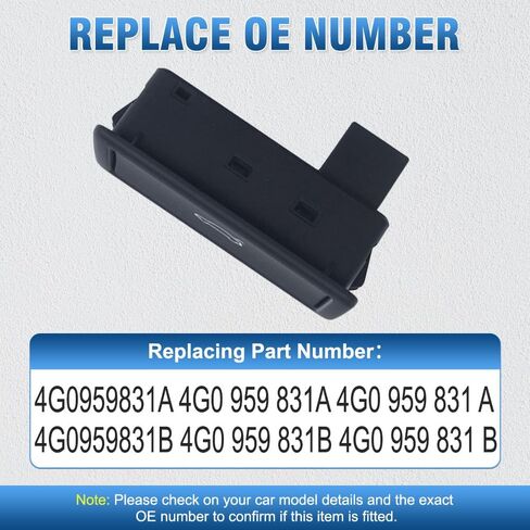 مفتاح إطلاق صندوق Trunk ، 1pc Car 4 Dins Trunk Opener Bine ، زر إصدار الباب الخلفي متوافق مع Audi A4/S4/Avant Quattro 2008-2016 4G0959831A 4G0959831B in Saudi Arabia