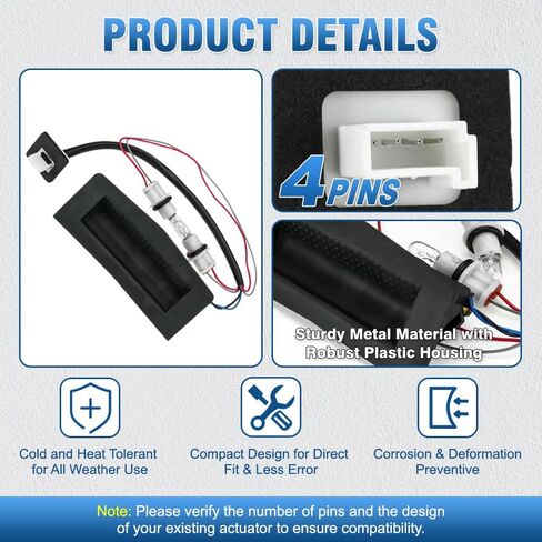 مفتاح إطلاق Trunk ، 1pc Car 4 مفتاح فتحات الافتتاحية ، مفتاح الباب الخلفي متوافق مع Vauxhall/Opel Astra H Estate 2004-2010 13156919 ، 6240398 in Saudi Arabia