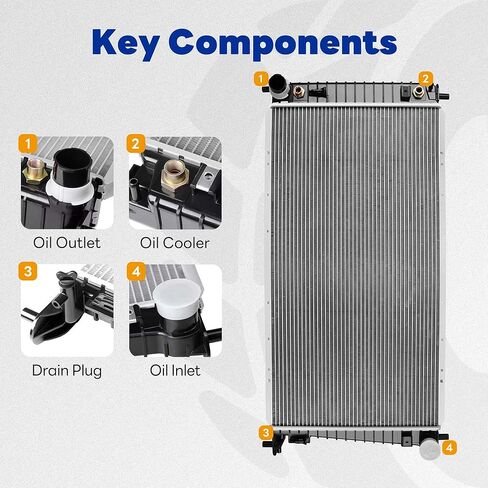 Radiator Compatible with 1999-2004 Ford F150 1999-2003 F-250 F-350 1999-2002 Expedition, Fit for 1999-2001 Lincoln Navigator 2002-2003 Blackwood 4.2L 4.6L 5.4L (Without Towing Package) in Saudi Arabia