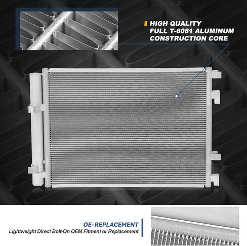 تكييف الهواء من سلالة السيارات A/C مكثف متوافق مع 2013-2016 Veloster Turbo ، Aluminium AC Contenser استبدال DPI 4246 ، HY3030154 in Saudi Arabia