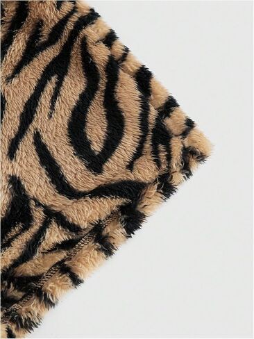 Floerns Women's Y2k Faux Fur Animal Print Shorts Bow Low Waist Fuzzy Micro Shorts in Saudi Arabia