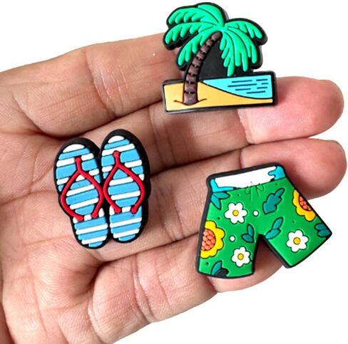 30,50,100,125,150 Pcs Random PVC Shoe Charms for Sandals and Shoe Decoration Charms for Party Gifts in Saudi Arabia