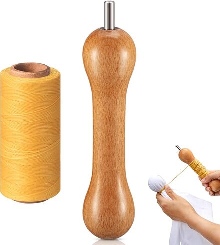 Wavwavw 2 Pcs Tie Dye Tool 1 Sinew Puller Tool for Tie Dye with Winding Sinew for DIY Tie Dye Sinew Pulling Device 295 Yard White Waxed Thread Tie Dye Kits for Adults in Kuwait