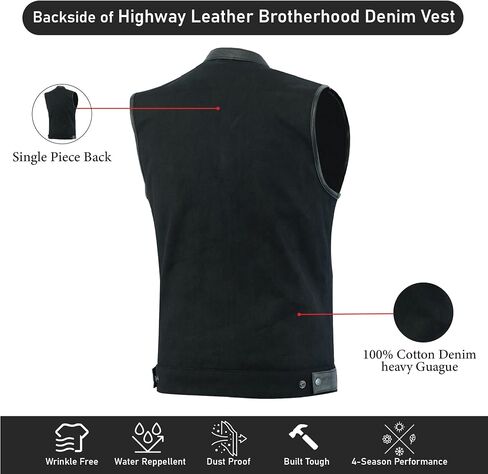 Biker Denim Club Style Vest – Bold & Rugged Look in Saudi Arabia