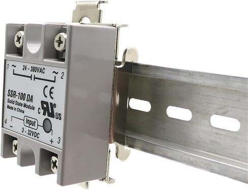 1pc Single Phase SSR 35MM DIN Applicable to for DA AA DD VA VD LA Rail Fixed Solid State Relay Clip Clamp with 2 Mounting Screws in Saudi Arabia
