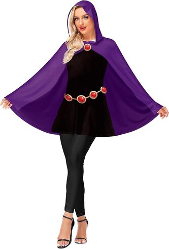 AOBUTE Womens Halloween Costume Poncho Hooded Party Cosplay Cape in Saudi Arabia
