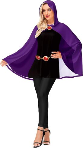 AOBUTE Womens Halloween Costume Poncho Hooded Party Cosplay Cape in Saudi Arabia