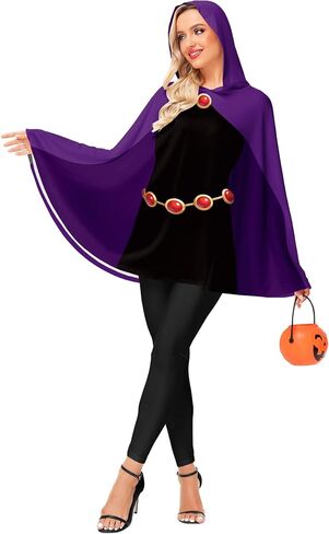 AOBUTE Womens Halloween Costume Poncho Hooded Party Cosplay Cape in Saudi Arabia
