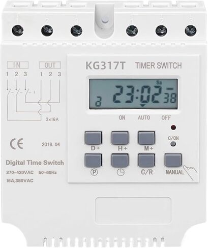 380V Digital Timer Switch Electric Programmable Timer Relay with 30 Times On/Off Per Day/Weekly in Saudi Arabia
