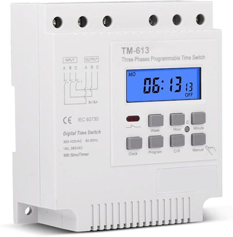 380V 415V 16A Timer Time Switch 7 أيام دليل ترحيل قابلة للبرمجة أسبوعيًا in Saudi Arabia