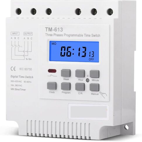 380V 415V 16A Timer Time Switch 7 أيام دليل ترحيل قابلة للبرمجة أسبوعيًا in Saudi Arabia