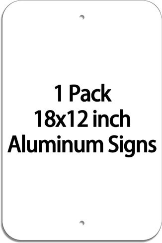 MUXYH 4 Pack White Sign Blanks, 14 x 10 Inches, Sturdy Rust Free Aluminum Metal Signs White Color Blank Sign, Waterproof, Easy Mounting, Indoor or Outdoor Use in Saudi Arabia