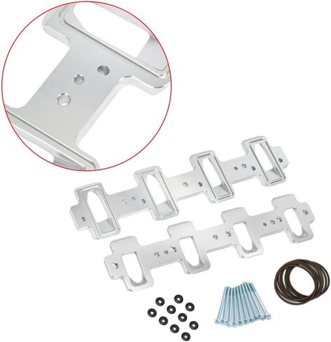 Rectangular Port Intake Manifold Adapter, Replace EM-1021-S, Intake Manifold Adapter, Compatible with LS1 Cathedral Port Cylinder Head to LS3 LSA ZL1 CTS-V, 1 pc, Sliver in Saudi Arabia
