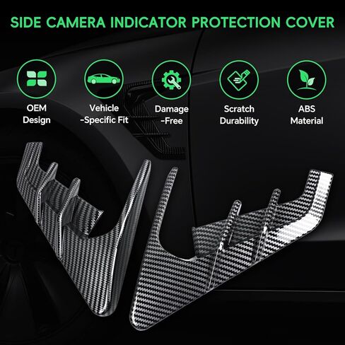 Side Camera Protection Cover for 2024-2025 Model 3 Highland & 2025-2026 Model Y Juniper, Camera Flanks Cover Trim for Tesla Model 3/Y Accessories, ABS Air Flow Camera Vent Cover Exterior Accessories in Kuwait