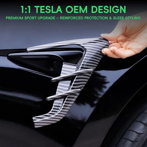 Side Camera Protection Cover for 2024-2025 Model 3 Highland & 2025-2026 Model Y Juniper, Camera Flanks Cover Trim for Tesla Model 3/Y Accessories, ABS Air Flow Camera Vent Cover Exterior Accessories in Kuwait