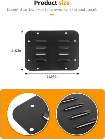 Hoolcar Aluminum Spare Tire Carrier Filler Plate Tailgate Vent Plate Cover & Tailgate Rubber Plugs and Bolts Kits Fit for 2007-2017 Jeep Wrangler JK JKU (Grille Style) in Saudi Arabia
