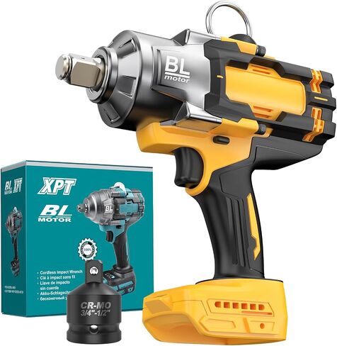 Cordless Impact Wrench for De-Walt 20V Battery, 1/2" High Torque Impact Gun, 900Ft-lbs(1200N.m) Brushless Power Impact Driver with 4-Mode Speed, LED Work Light (Battery NOT included) in Kuwait