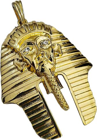 HIP HOP ICED GOLD PLATED EGYPTIAN PHARAOH KING TUT LARGE FASHION CHARM PENDANT GIFT in Saudi Arabia
