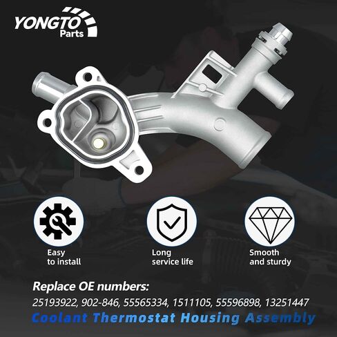 902-846 مبرد ترموستات سائل ترموستات من الألومنيوم مع خراطيم متوافق مع Chevy Cruze و Cruze Limited و Sonic Trax و Buick Encore استبدال OE 55565334 55596898 1511105 in Kuwait