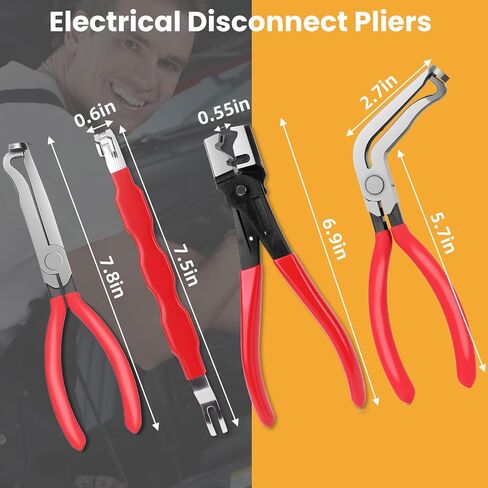 Electrical Disconnect Pliers, 4 Pack Electrical Connector Pliers Set, Automotive Electrical Tools &Connector Removal Tool For Car Fuel Line Petrol Clip Pipe in Kuwait
