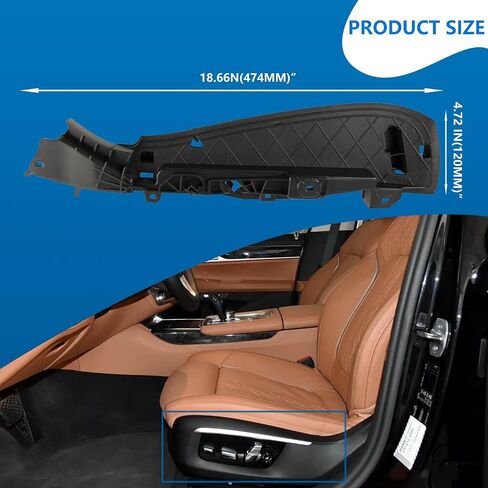 52107317459 Front Seat Track Rail Cover Compatible with 2010-2022 BMW 5 Series F07 F10 F11 G30 G31/6 Series G32/7 Series F01 F02 F03 G11 G12/X5/X6,Support Seat Track Rail Cover Side Bracket (Left) in Kuwait