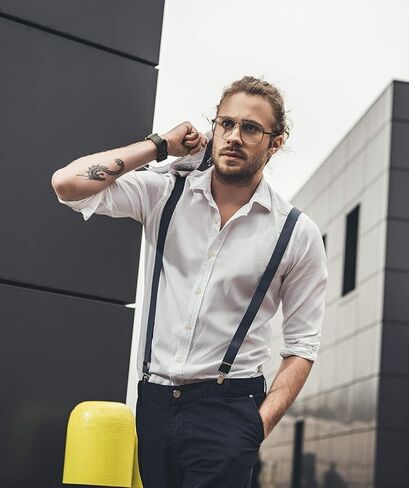 Suspenders for Women and Men | Elastic, Adjustable, Y-Back | Pant Clips, Tuxedo Braces in Saudi Arabia