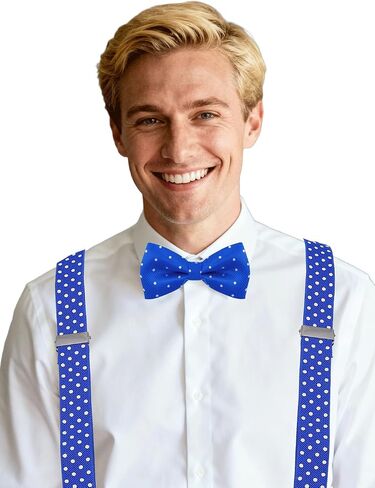 kakaco bow tie and argenders for men polka dot bowties costume in Kuwait