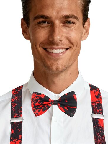 Kakaco Halloween Bow Tie و Remenders for Men Skull Skellington Blood Computeosities in Kuwait