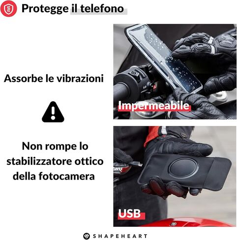 حامل هاتف دراجة نارية مغناطيسية | حامل الهاتف لمكافحة الدراجة النارية | تركيب هاتف دراجة نارية مقاومة للماء ، اتجاه 360 درجة in Kuwait